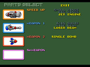 Super Fantasy Zone for Sega Genesis / Mega Drive - Select which weapons are active.