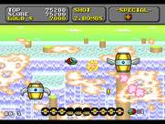 Super Fantasy Zone for Sega Genesis / Mega Drive - More types of enemies begin to appear now.
