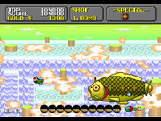 Super Fantasy Zone for Sega Genesis / Mega Drive - This giant fish is your next opponent...