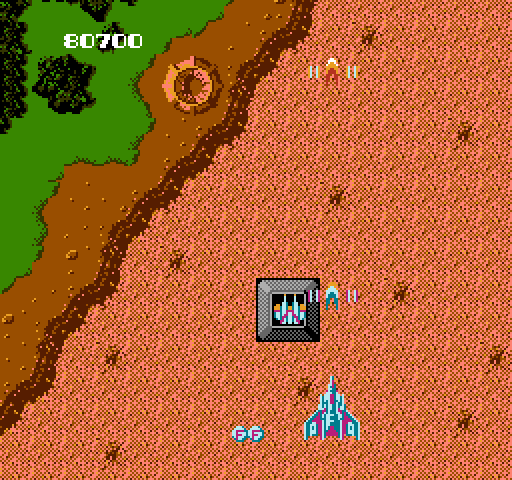 Terra Cresta NES / Famicom Screenshot: Another weapons upgrade found.