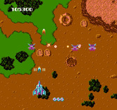 Terra Cresta for NES / Famicom - The number of enemies and difficulty increases as the game progresses.
