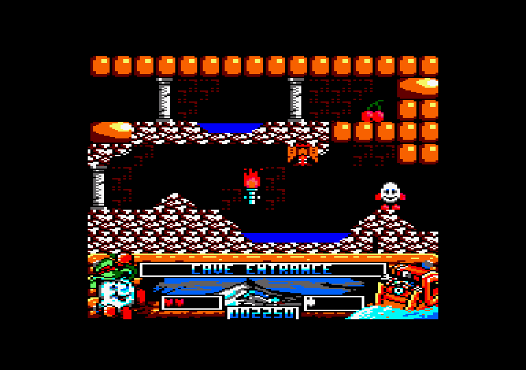 Crystal Kingdom Dizzy Amstrad CPC Screenshot: Entering a cave...