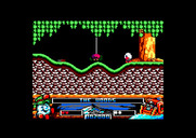 Crystal Kingdom Dizzy for Amstrad CPC - A spider blocks the path.