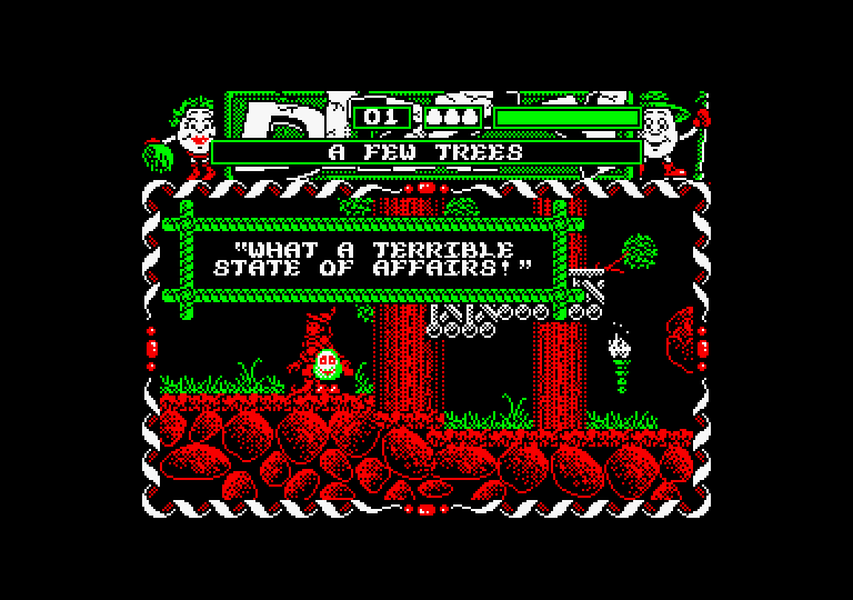 Dizzy: Prince of the Yolkfolk Amstrad CPC Screenshot: What a terrible state of affairs we have!