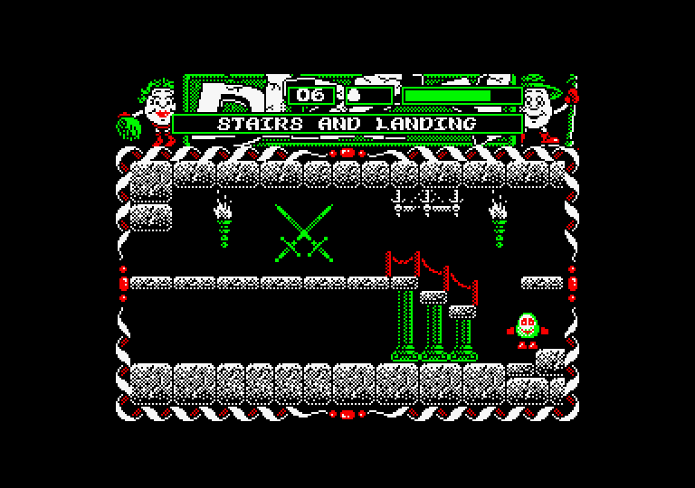 Dizzy: Prince of the Yolkfolk Amstrad CPC Screenshot: Entering the castle...