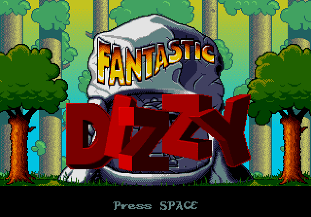 Fantastic Adventures of Dizzy, The IBM PC/Compatibles Screenshot: Title screen.