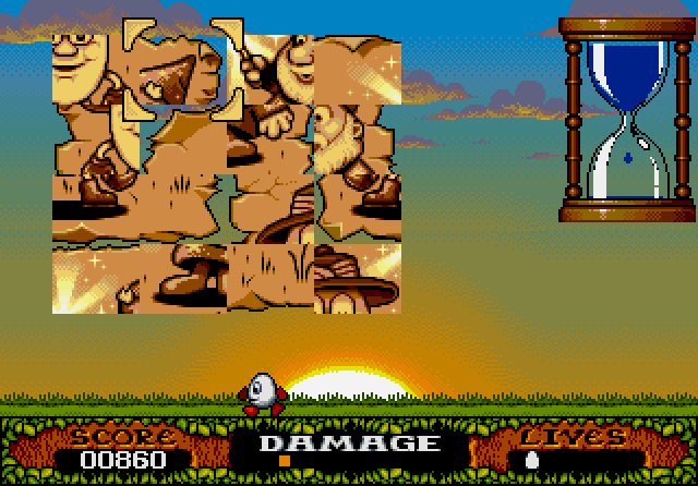 Fantastic Adventures of Dizzy, The IBM PC/Compatibles Screenshot: Can you solve this picture puzzle?