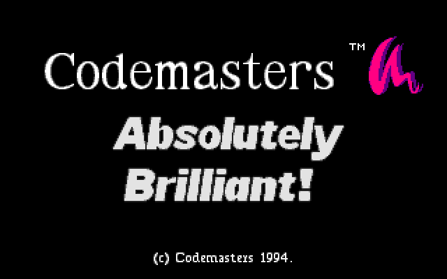 Fantastic Adventures of Dizzy, The IBM PC/Compatibles Screenshot: Codemasters logo screen.