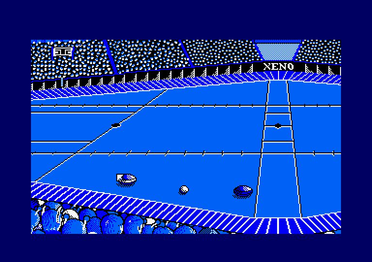Xeno Amstrad CPC Screenshot: Two players facing off...