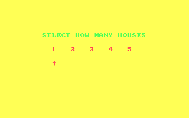Pipes IBM PC/Compatibles Screenshot: How many houses do you want to connect?