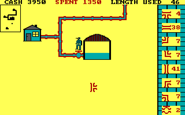 Pipes IBM PC/Compatibles Screenshot: Turning the water on...
