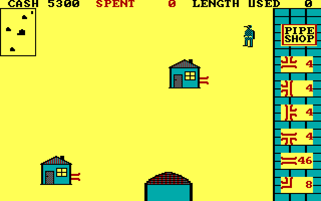 Pipes IBM PC/Compatibles Screenshot: Game start.