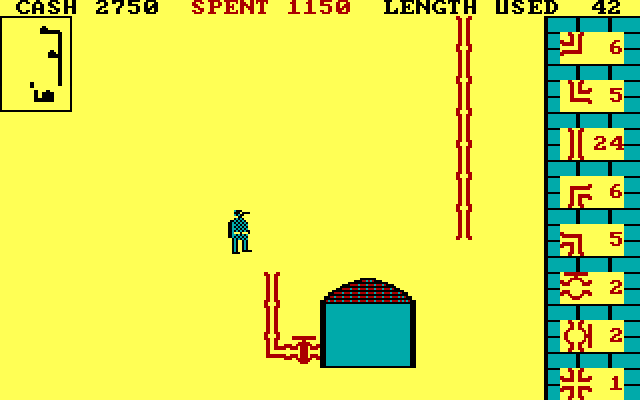 Pipes IBM PC/Compatibles Screenshot: Connect houses to the source of water...