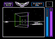 Stellar 7 for Apple II - These boxes can't be destroyed and get in the way, but can also be used to hide behind.