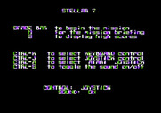 Stellar 7 for Apple II - The main menu.