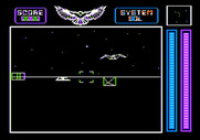 Stellar 7 for Apple II - The first enemies appear in the system of Sol.