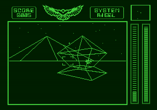 Stellar 7 Apple II Screenshot: This bay will restore your energy.