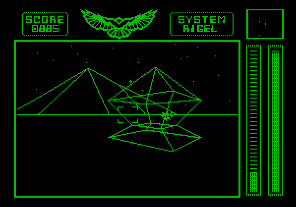 Stellar 7 Apple II Screenshot: This bay will restore your energy.