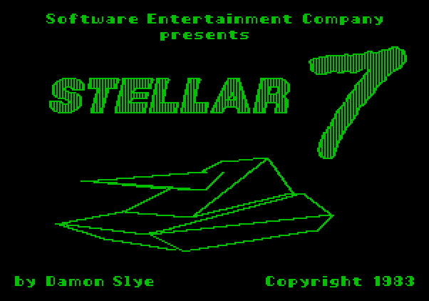 Stellar 7 Apple II Screenshot: Title screen.