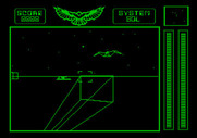 Stellar 7 for Apple II - Game start; incoming enemy fire!