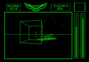 Stellar 7 for Apple II - My opponent hides behind an obstacle.