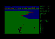 Leader Board for Amstrad CPC - Putting on the first hole.