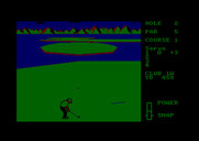 Leader Board for Amstrad CPC - Teeing off on hole 2.