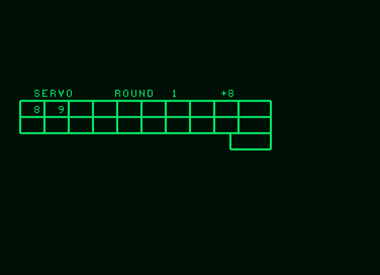 Leader Board Amstrad PCW Screenshot: The scorecard.