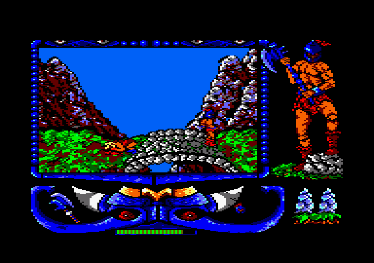 Atrog Amstrad CPC Screenshot: Another opponent down, time to move on.