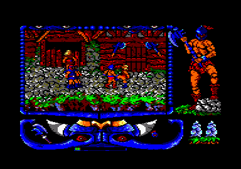 Atrog Amstrad CPC Screenshot: Surrounded again!