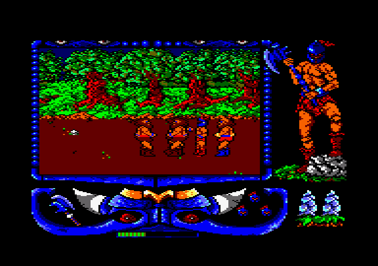 Atrog Amstrad CPC Screenshot: Trapped in a forest.