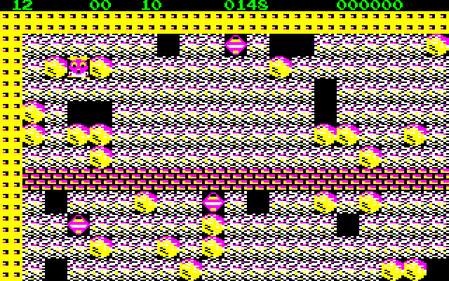 Boulder Dash PC-8800 Series Screenshot: Game start.