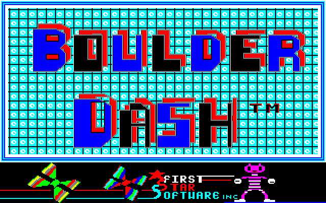 Boulder Dash PC-8800 Series Screenshot: Loading screen.
