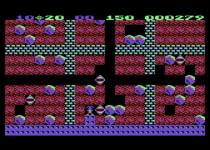 Boulder Dash Atari 8-bit Screenshot: Start of Cave B.