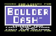 Boulder Dash for Commodore 64 - Title screen (Micro Fun release).