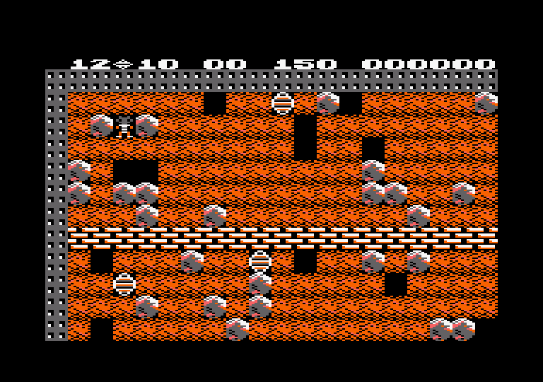 Boulder Dash Amstrad CPC Screenshot: Game start.