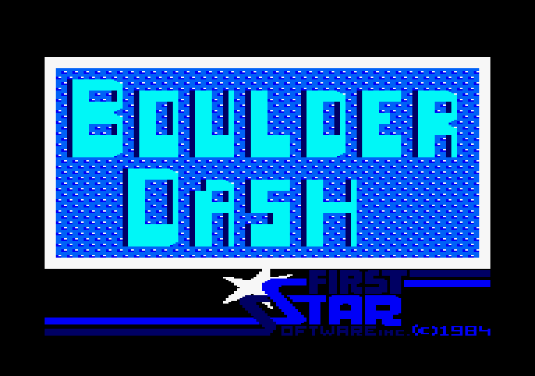 Boulder Dash Amstrad CPC Screenshot: Title screen.