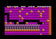 Boulder Dash for Amstrad CPC - Lots of butterflies...crush them to turn them into diamonds!