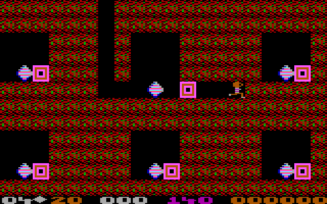 Boulder Dash IBM PC/Compatibles Screenshot: Run away!