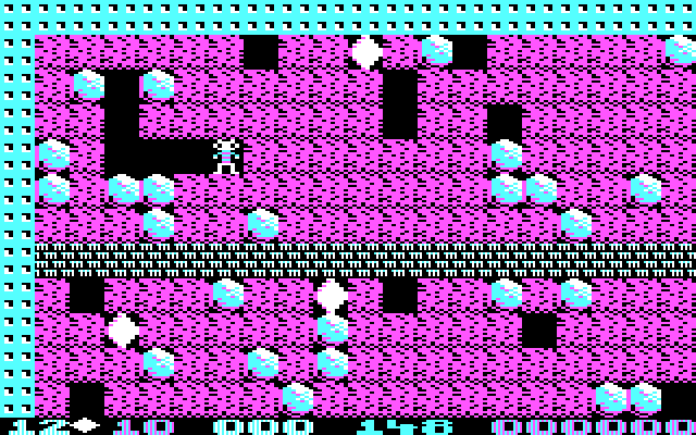 Boulder Dash IBM PC/Compatibles Screenshot: Starting cave A.
