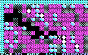 Boulder Dash for IBM PC/Compatibles - Lots of boulders to dodge in this cave.