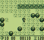 Boulder Dash for Game Boy - If you dig under the rocks, they'll fall on you!
