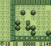 Boulder Dash for Game Boy - Start of the first level.