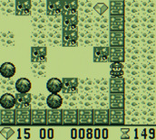 Boulder Dash for Game Boy - I reached the exit for this level!