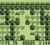Boulder Dash for Game Boy - Things that will crush you are everywhere!