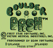 Boulder Dash for Game Boy - Title screen.