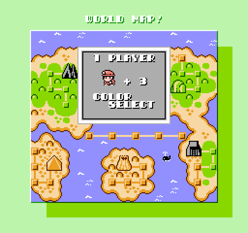 Boulder Dash NES / Famicom Screenshot: Color select screen.