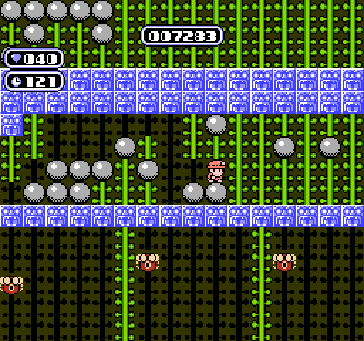 Boulder Dash NES / Famicom Screenshot: Starting the relic world.