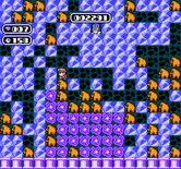 Boulder Dash for NES / Famicom - Purple slime begins to fill the screen...