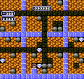 Boulder Dash for NES / Famicom - Collect diamonds, then find the exit!